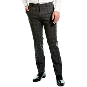 Hugo Boss Black Plaid Trousers